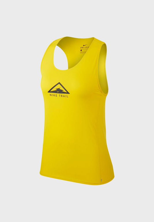 Nike Womens City Sleek Trail Gym Yoga Sports Running Singlet Tank Top - Yellow-4