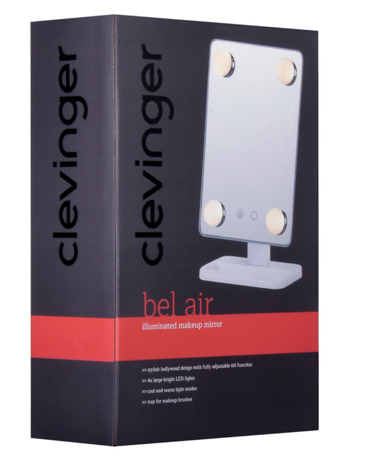 Clevinger Bel Air Rectangular Vanity Mirror with Led Lights White-2