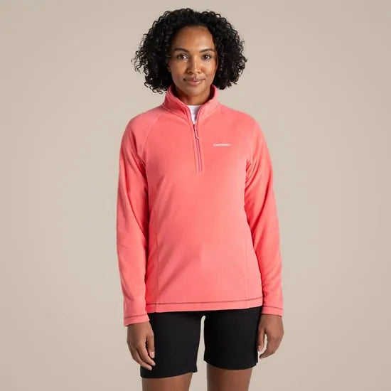 Load image into Gallery viewer, Craghoppers Womens Miska VI Lightweight Recycled Microfleece Half Zip Fleece Pullover in Coral Reef-10
