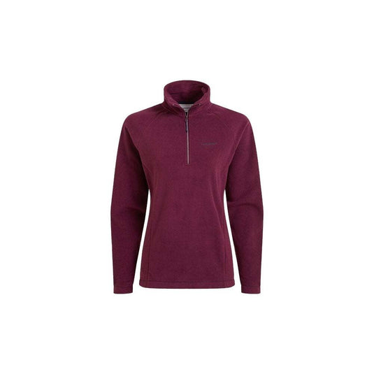 Craghoppers Womens Miska VI Lightweight Warm Microfleece Half Zip Fleece Top in Beet-1