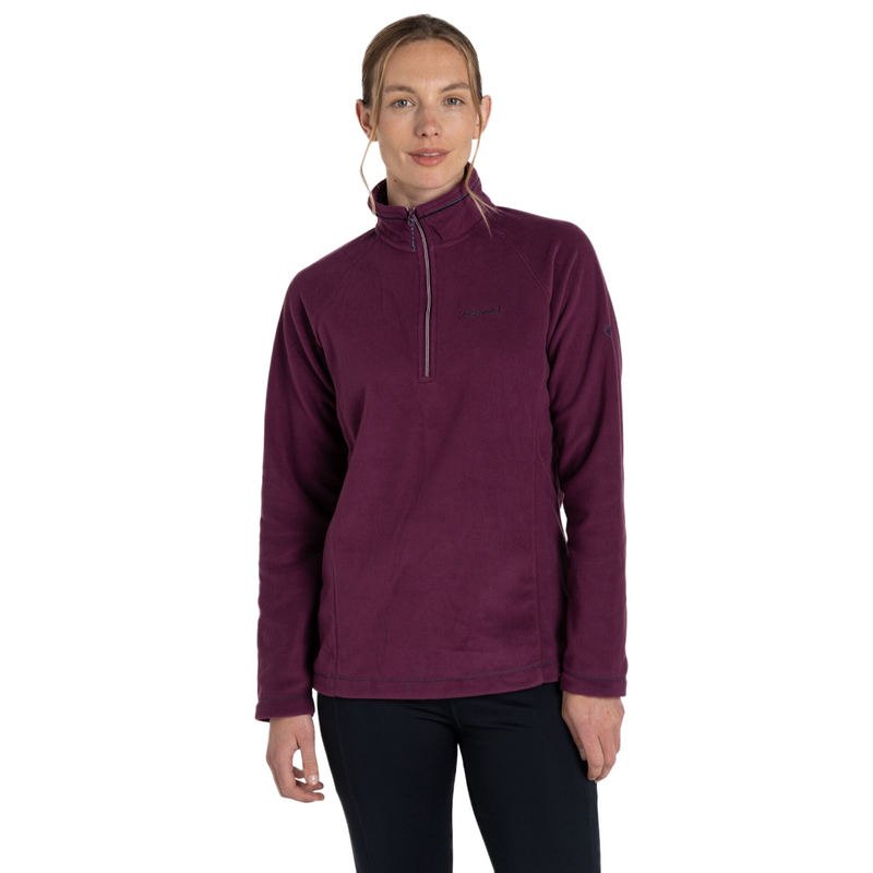 Load image into Gallery viewer, Craghoppers Womens Miska VI Lightweight Warm Microfleece Half Zip Fleece Top in Beet-3
