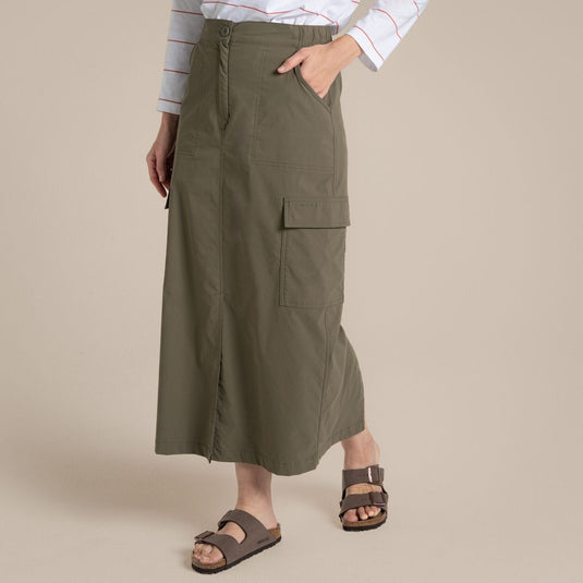 Craghoppers NosiLife Pro Womens Midi Skirt Insect Repellent UPF50+ in Wild Olive-3