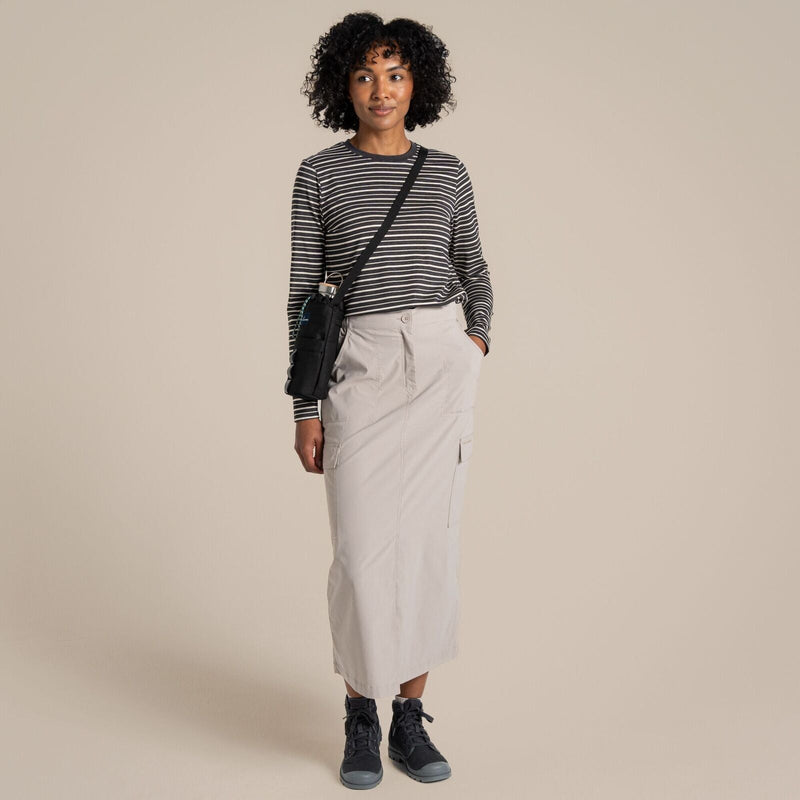 Load image into Gallery viewer, Craghoppers NosiLife Pro Women's Midi Skirt – UPF50+ | Soft Mushroom
