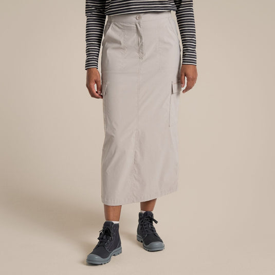 Craghoppers NosiLife Pro Womens Midi Skirt UPF50+ in Soft Mushroom-4