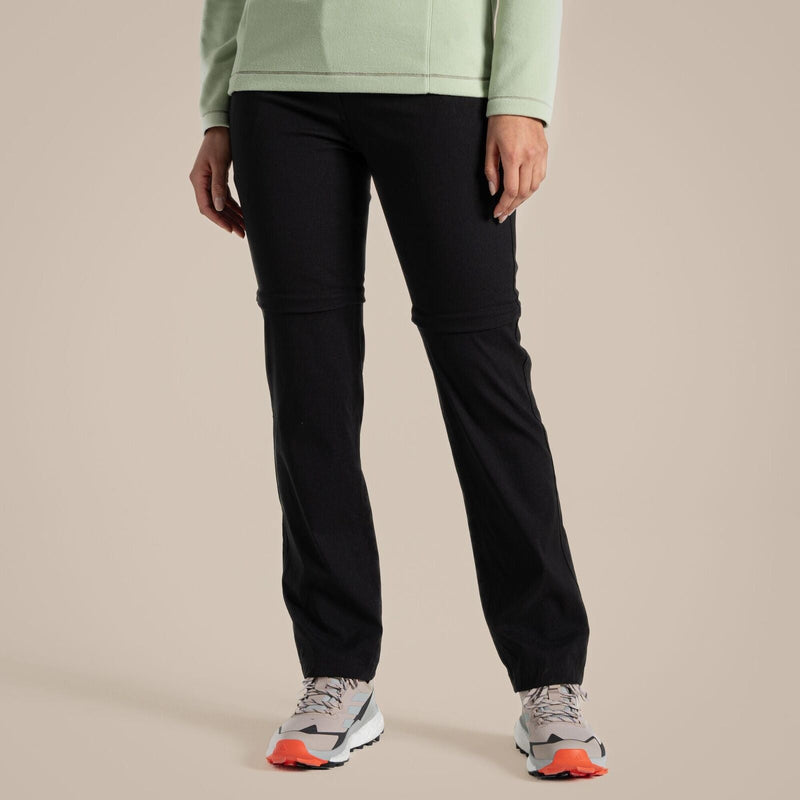 Load image into Gallery viewer, Craghoppers Kiwi Pro II Women's Convertible Trousers – Black | Regular
