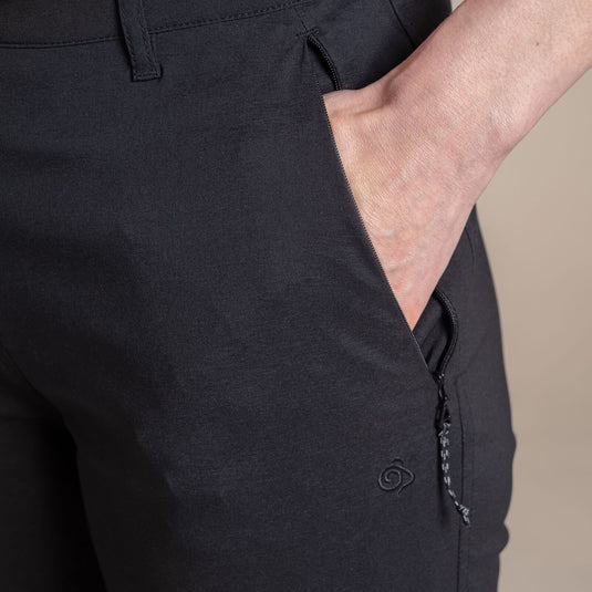 Craghoppers Kiwi Pro III Women's Convertible Trousers – Black | Regular