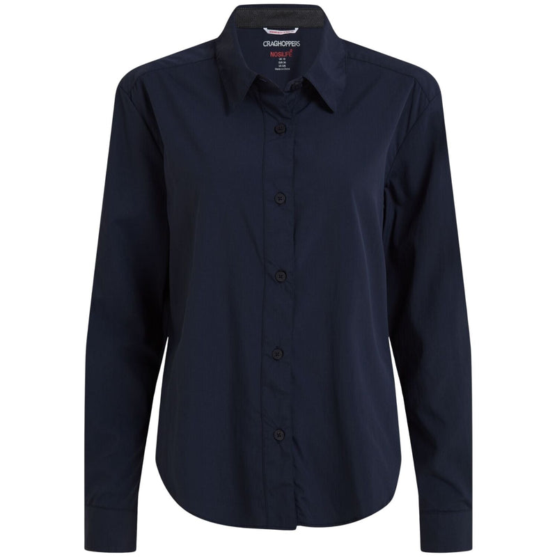 Load image into Gallery viewer, Craghoppers Womens Freeda Lightweight Anti-Insect Long Sleeve Travel Shirt in Blue Navy-1
