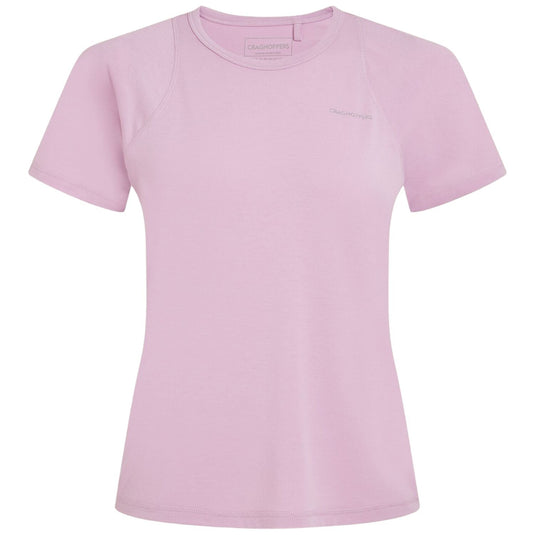 Craghoppers Dynamic Pro Womens Lightweight Moisture Wicking Short Sleeve Stretch T-Shirt in Orchid-0