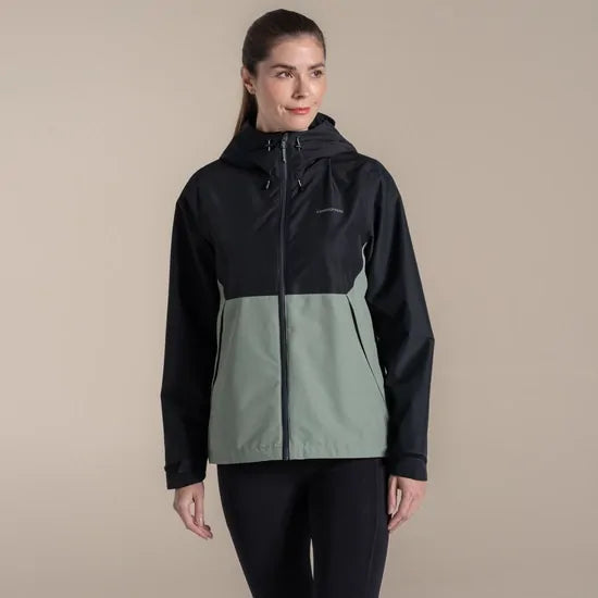 Load image into Gallery viewer, Craghoppers Womens Rosario Waterproof AquaDry Jacket in Black / Sage-5
