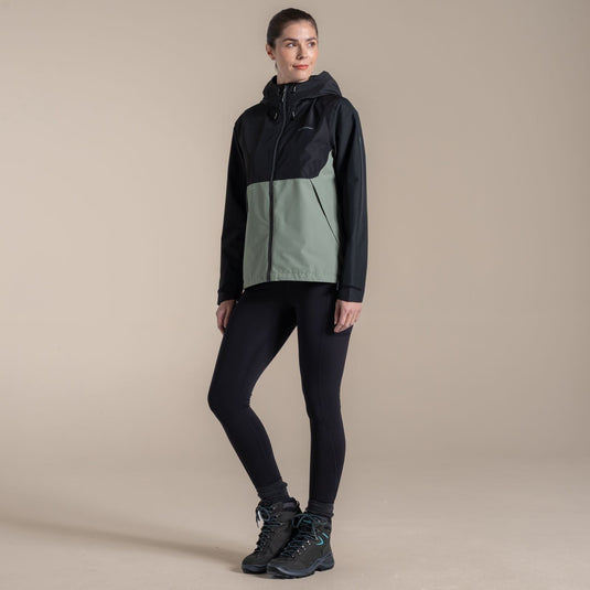 Craghoppers Women's Rosario Waterproof Jacket – AquaDry | Black/Sage