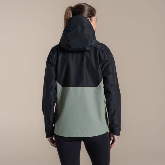 Craghoppers Womens Rosario Waterproof AquaDry Jacket in Black / Sage-4