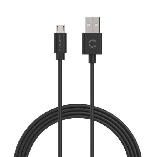 Cygnett 2-Metre Essentials Micro USB to USB-A Cable in Black-0