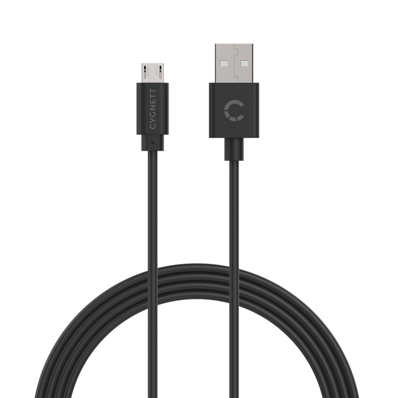 Load image into Gallery viewer, Cygnett 2-Metre Essentials Micro USB to USB-A Cable in Black-1
