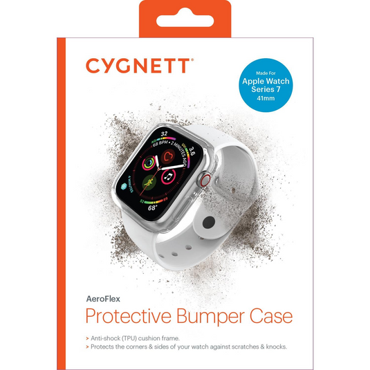 Cygnett AeroFlex Frame for Apple Watch Series 7/8/9 41mm - Clear-2