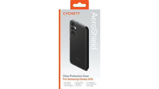 Cygnett AeroShield Case Samsung Galaxy A25 Slim Anti-Yellow TPU Shock Absorbent Cover in Clear-0