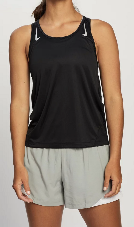 Nike Womens Running Singlet with Dri-Fit Technology - Black-0