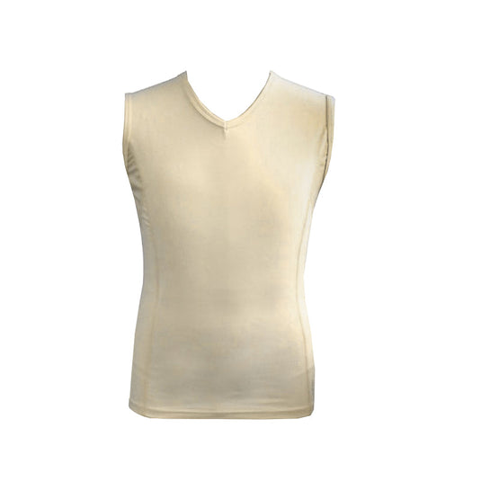 Compression Mens V Neck Top - Skin-0