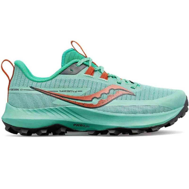 Load image into Gallery viewer, Saucony Womens Peregrine 13 Trail Running Shoes - Sprig/Canopy
