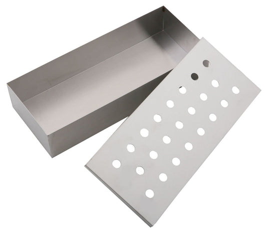 Davis & Waddell Woodchip Smoker Box Stainless Steel 24 X10 X4.5cm-2