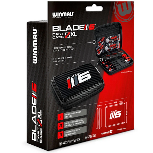 Winmau Blade 6 XL Darts Case Holds 6 Assembled Darts Dart Wallet-3