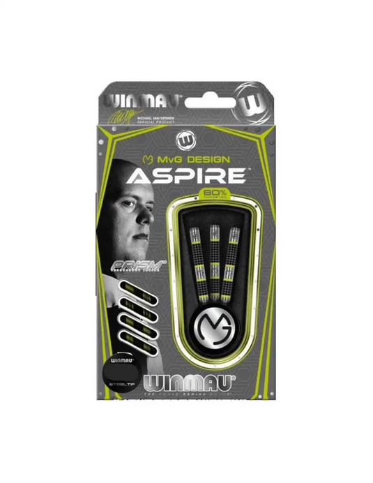 Winmau MVG Aspire Steel Tip Darts 80% Tungsten 21g Michael Van Gerwen-3