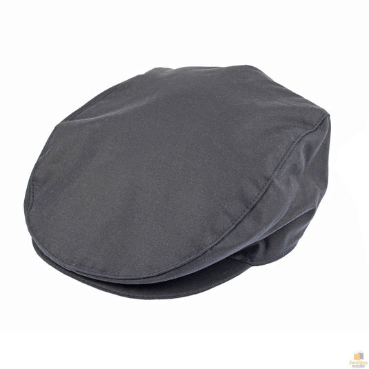 DENTS Halley Stevenson Waxed Cotton Flat Cap Ivy Hat Driving Cabbi Lined - Navy-0