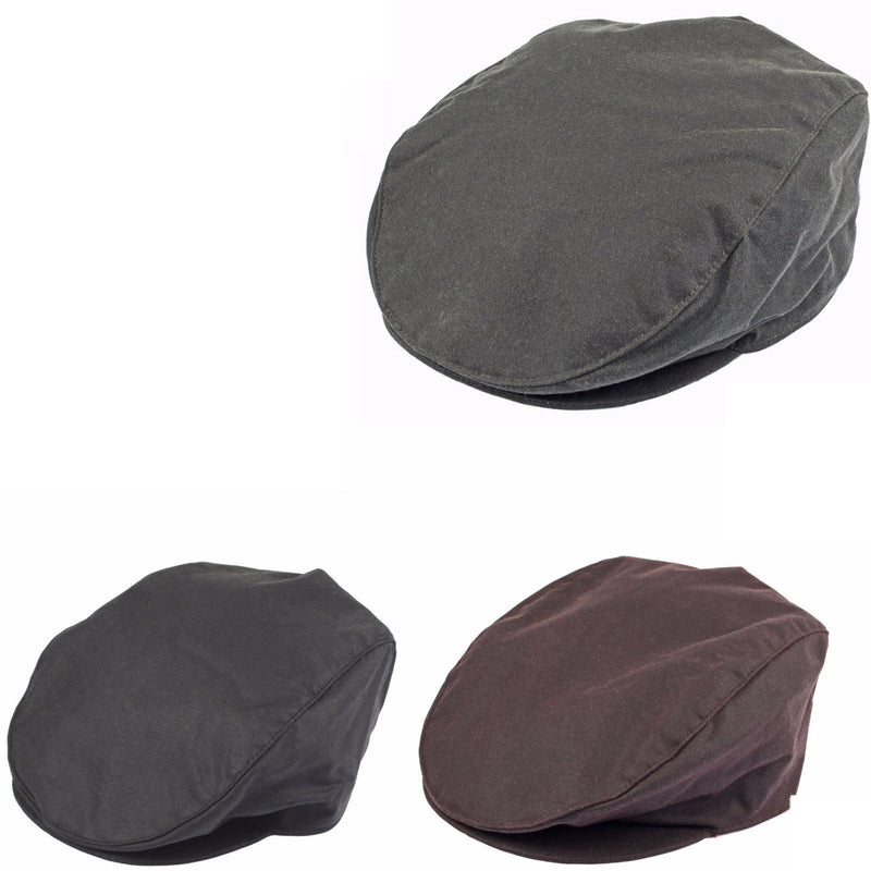 Load image into Gallery viewer, DENTS Halley Stevenson Waxed Cotton Flat Cap Ivy Hat Driving Cabbie 1-2109 Lined-0
