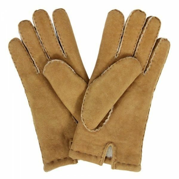 Load image into Gallery viewer, Mens York Lambskin Leather Gloves Fleecy Lining Hand Sewn Winter Warm - Camel-4
