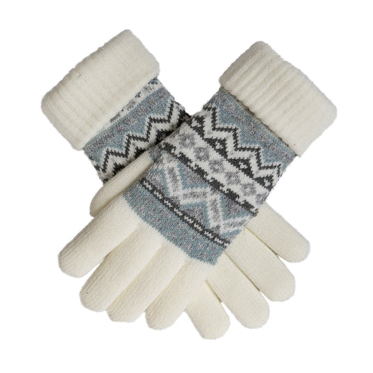 Dents Womens Fair Isle Knitted Gloves Warm Winter Premium Knit-2