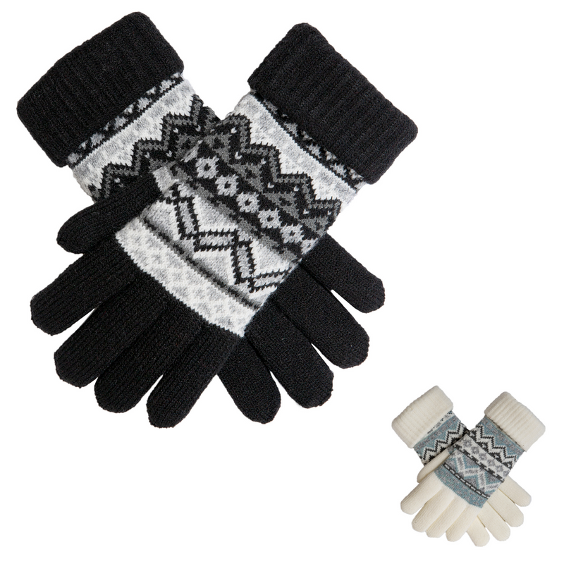 Load image into Gallery viewer, Dents Womens Fair Isle Knitted Gloves Warm Winter Premium Knit-0
