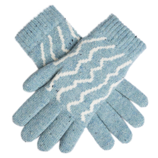 Dents Premium Womens Striped Knitted Gloves Warm Winter Knitted Pattern-2