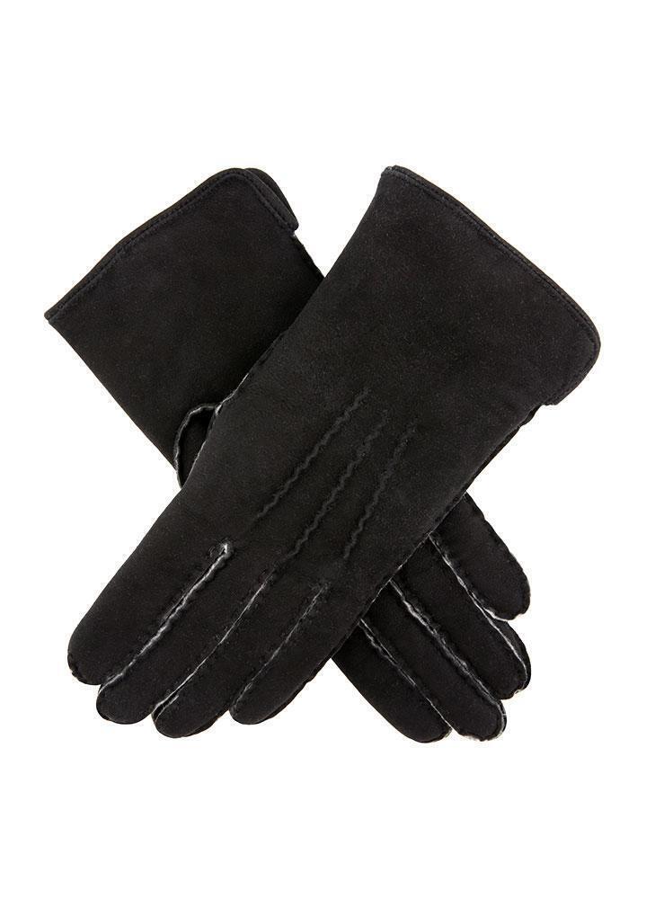 Load image into Gallery viewer, DENTS Ladies Womens Hand Sewn Real Lambskin Premium Gloves Hannah - Black-0
