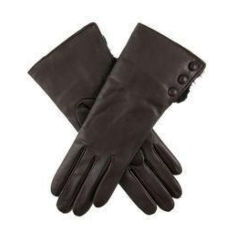 Load image into Gallery viewer, DENTS Sophie Womens Leather Gloves w Rabbit Fur Cuffs Wool Lined Ladies  - Mocca-0
