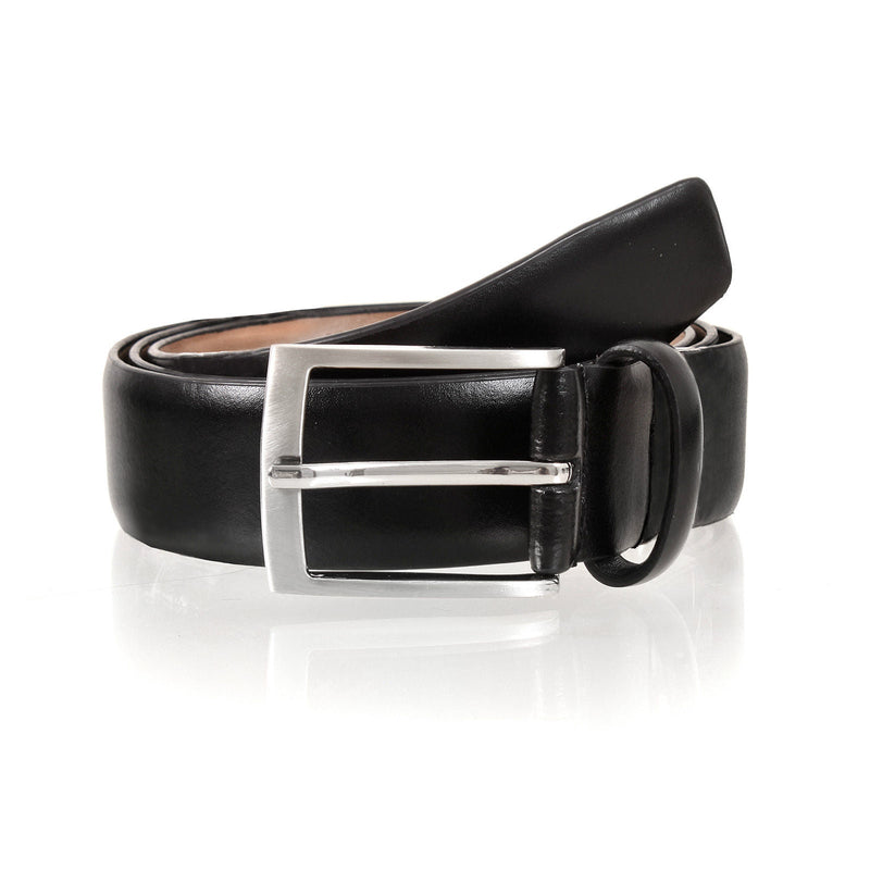 Load image into Gallery viewer, Dents Premium Quality Plain Leather Belt Full Grain Classic Genuine - Black-0
