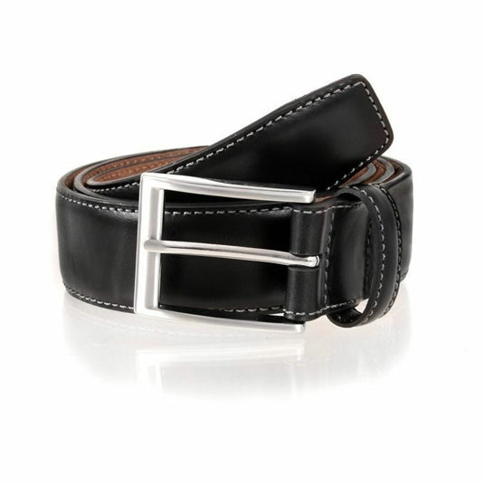 Dents Premium Quality Leather Belt Full Grain Classic Genuine -  Black - Large (37