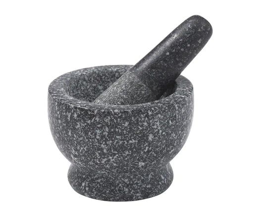 Davis & Waddell Traditional Granite Mini Mortar & Pestle Grey 9x9x6.5cm-1