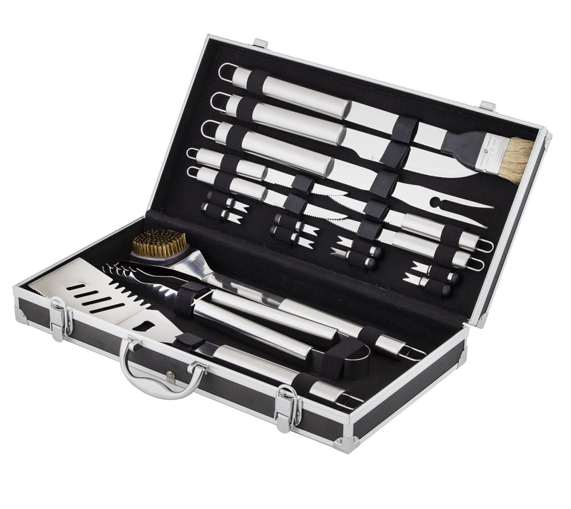 Load image into Gallery viewer, 18 Piece Davis &amp; Waddell Stainless Steel BBQ Tool Set With Aluminium Case-1
