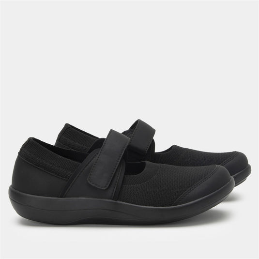 Alegria Womens Shoes Dynamo Mary Jane Slip Ons in All Black-3