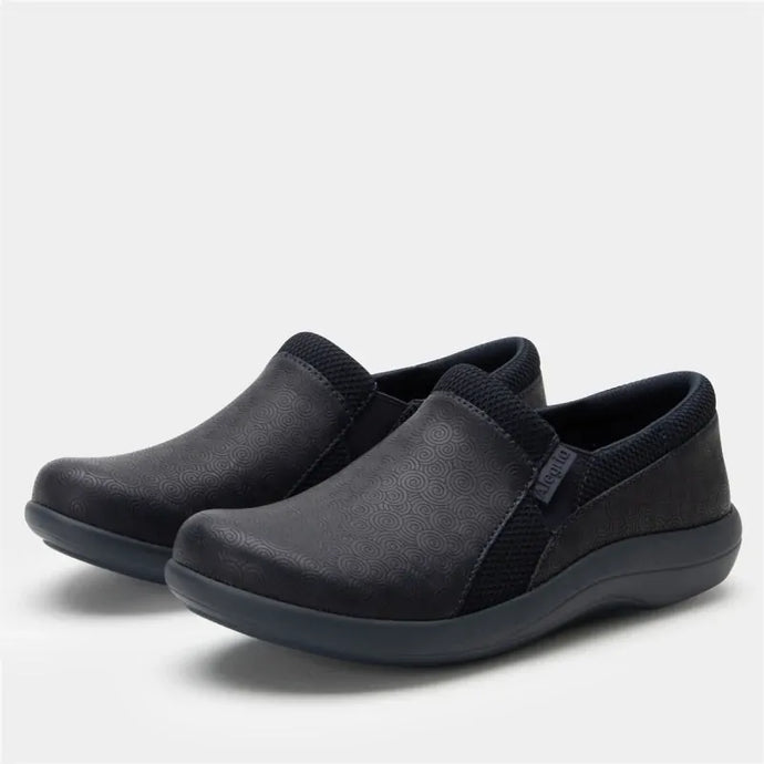 Alegria Duette Nursing Shoes Slip On Womens Work Hospitality in Swirl Wind Navy-0