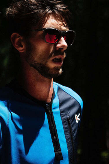 Load image into Gallery viewer, District Vision Mens Rocco Half-Zip Mid Layer Top Neoprene - Electric Blue-2
