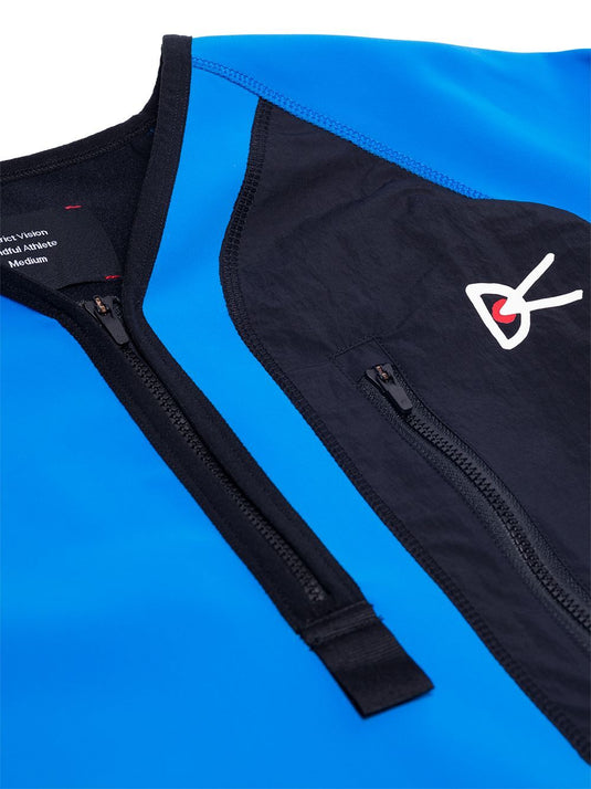 District Vision Mens Rocco Half-Zip Mid Layer Top Neoprene - Electric Blue-3