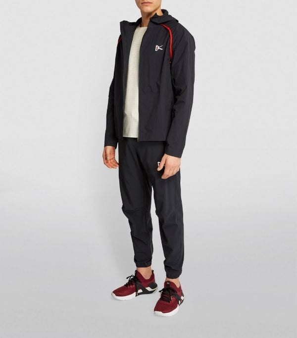 Load image into Gallery viewer, District Mens Max Mountain Shell Hooded Jacket All-Weather - Black/Red-2

