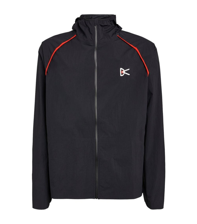 Load image into Gallery viewer, District Mens Max Mountain Shell Hooded Jacket All-Weather - Black/Red-1
