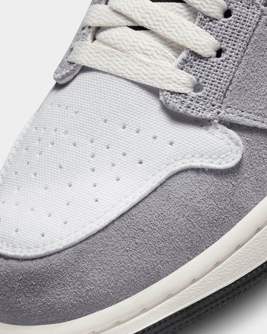 Nike Air Jordan 1 Mid Top SE Craft Shoes Sneakers - Cement Grey/Black - US 7-4
