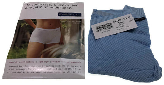 ExOfficio Womens Boy Cut Brief Undies Underwear - Light Blue-1