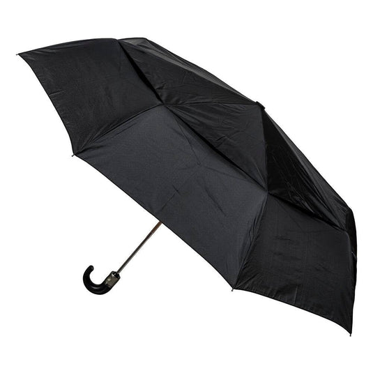 Brellerz Wind Resistant Golf Sized Auto Open Umbrella Ultimate Folding Compact in Black-1