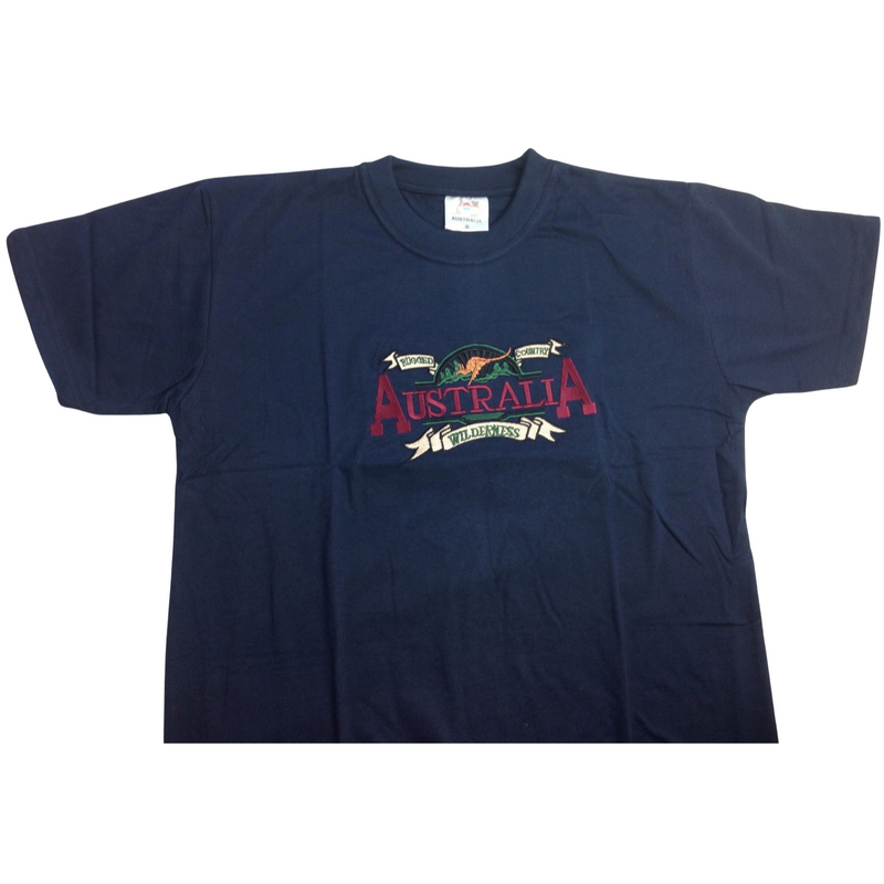 Load image into Gallery viewer, Mens Australia T Shirt Australia Day Cotton Blend Souvenir - Navy Blue-1

