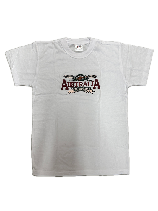 Mens Australia Wilderness T Shirt Souvenir Tee Top 100% Cotton - White-1