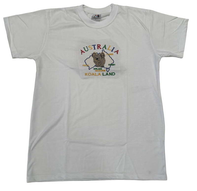 Load image into Gallery viewer, Adult Australia Koala Land T Shirt 100% Cotton Souvenir Tee Top - White-4
