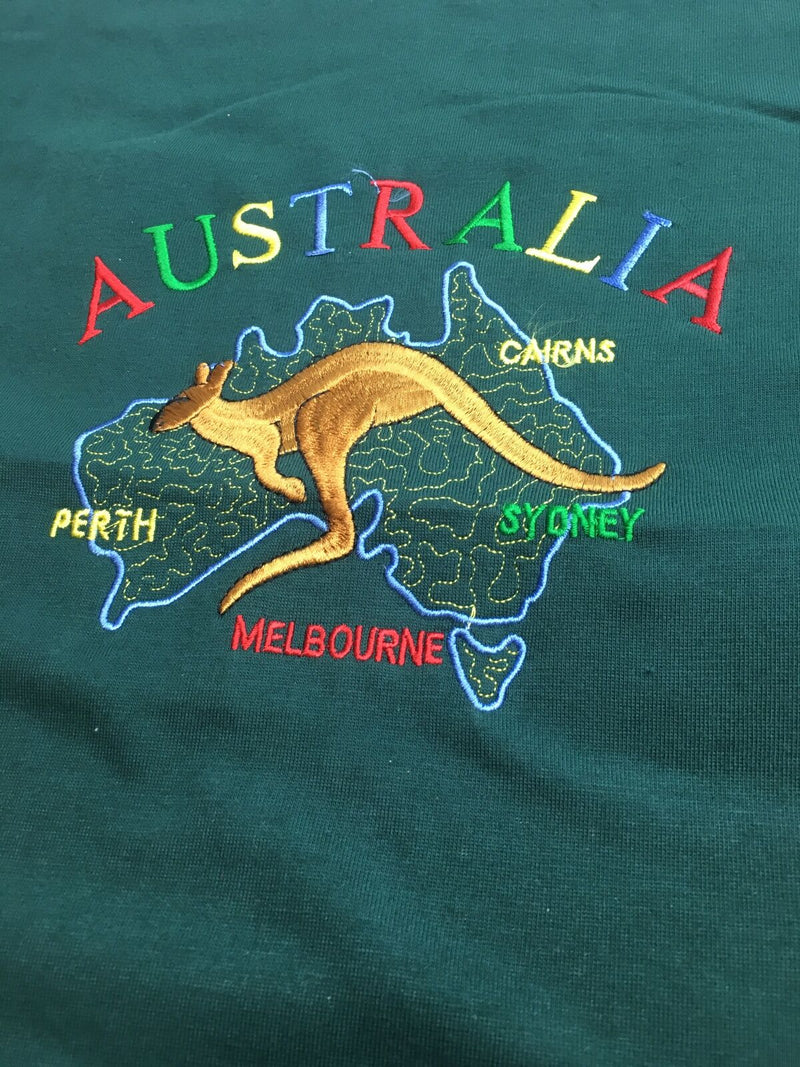 Load image into Gallery viewer, Adult Australia Kangaroo T Shirt Tee 100% Cotton Top Aussie Day - Bottle Green-3
